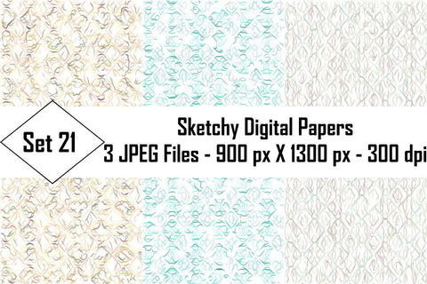 Sketchy Digital Papers Sublimation Ethnic Touch 