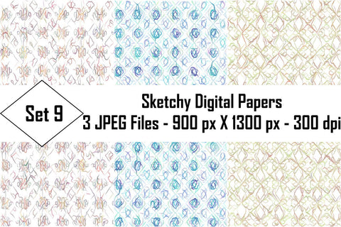 Sketchy Digital Papers Sublimation Ethnic Touch 