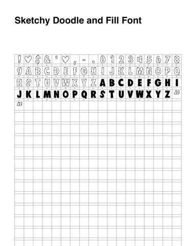 Sketchy Doodle Font! - A fun Doodle Font Font Twiggy Smalls Crafts 