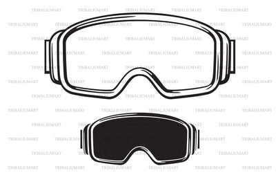 Ski goggles (winter sport glasses) SVG TribaliumArtSF 
