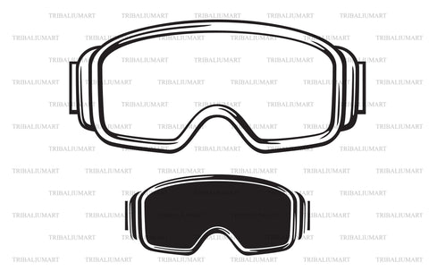 Ski goggles (winter sport glasses) SVG TribaliumArtSF 