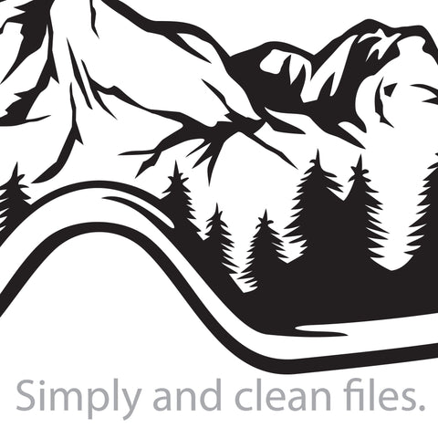 Ski Goggles with Mountains Landscape SVG TribaliumArtSF 