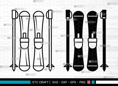 Skiing Board SVG, Winter Sports Svg, Snowboarding Svg, Skiing Board Icon Svg, Skis Svg, Skiing Board SVG ETC Craft 