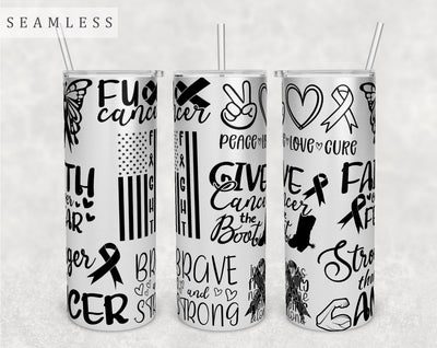 Skin Cancer Awareness Tumbler Wrap, 20 Oz Skinny Tumbler Skin Cancer Sublimation Design, Seamless Melanoma Tumbler PNG Sublimation HappyDesignStudio 