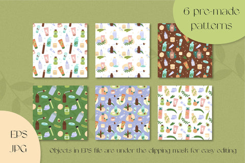 Skin Care Collection | PNG Illustrations & Vector Patterns SVG AnnaViolet_store 