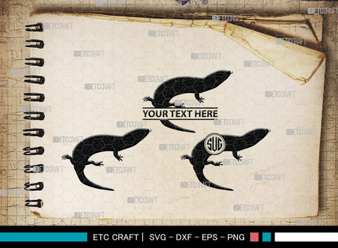 Skink Monogram, Skink Silhouette, Skink SVG, Skink Reptile Svg, Skink Lizard Svg, Skink Lizard Svg, Tongue Skink Svg, SB00319 SVG ETC Craft 