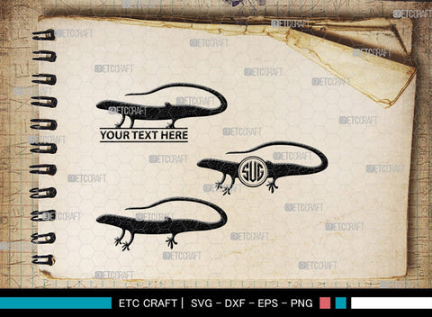 Skink Monogram, Skink Silhouette, Skink SVG, Skink Reptile Svg, Skink Lizard Svg, Skink Lizard Svg, Tongue Skink Svg, SB00319 SVG ETC Craft 