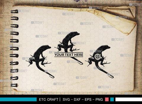 Skink Monogram, Skink Silhouette, Skink SVG, Skink Reptile Svg, Skink Lizard Svg, Skink Lizard Svg, Tongue Skink Svg, SB00319 SVG ETC Craft 