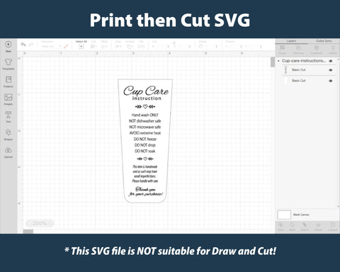 Skinny cup care instruction cards. Tumbler care card SVG sticker SVG Templates by Pauline 
