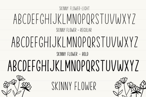 Skinny Flower Font Manjali_Studio 