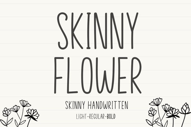 Skinny Flower Font Manjali_Studio 