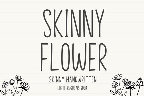 Skinny Flower Font Manjali_Studio 