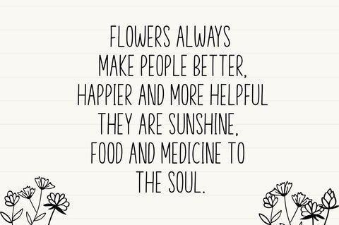 Skinny Flower Font Manjali_Studio 