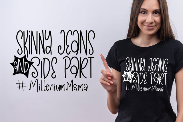 Skinny Jeans And Side Part SVG SVG dapiyupi store 