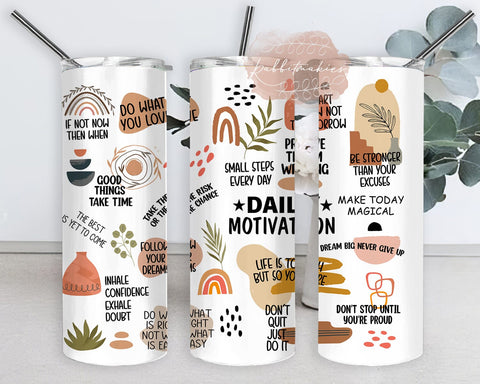 Skinny Tumbler Boho Daily Motivation Affirmations Tumbler Wrap Inspirational Tumbler png , Self Lover,Positive wording Digital png Sublimation Rabbitmakies 