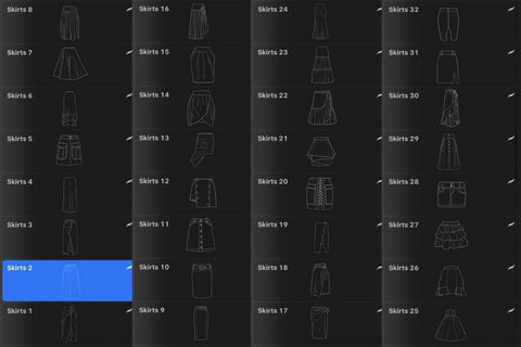 Skirts Procreate Stamps SVG SvgOcean 