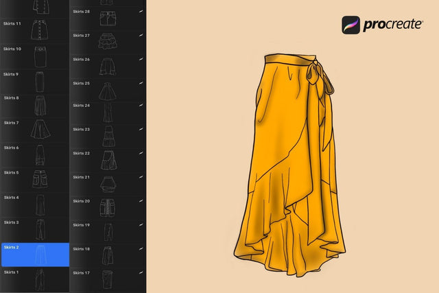 Skirts Procreate Stamps SVG SvgOcean 