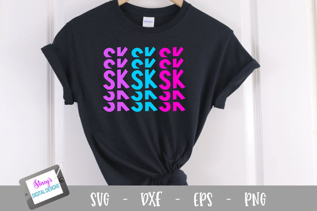 SKSKSK SVG - VSCO - Mirrored - Stacked SVG Stacy's Digital Designs 