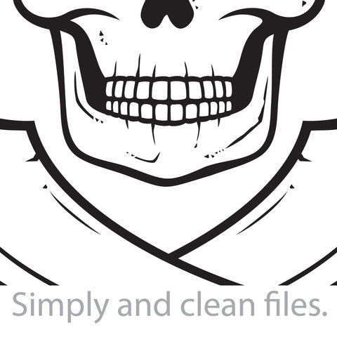 Skull and crossed sabers SVG TribaliumArtSF 