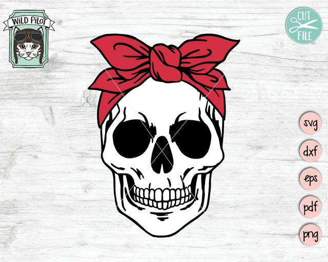 Skull Bandana SVG Wild Pilot 
