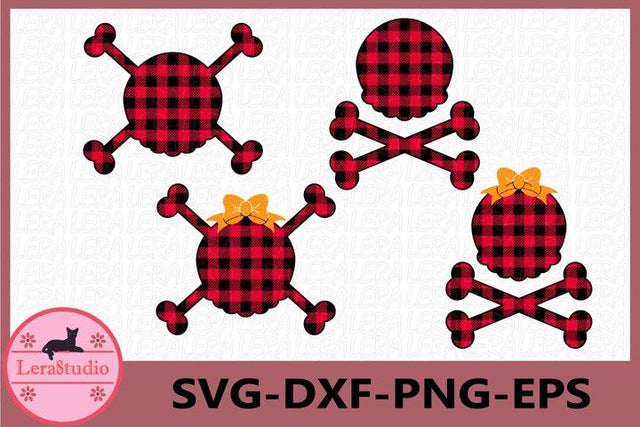 Skull Buffalo Plaid svg SVG Lerastudio 