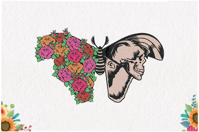 Skull Butterfly with Roses Sublimation Sublimation Jagonath Roy 
