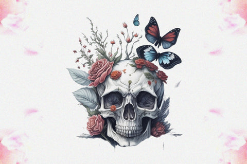 Skull Butterfly with Roses Sublimation Vol-1 Sublimation Jagonath Roy 