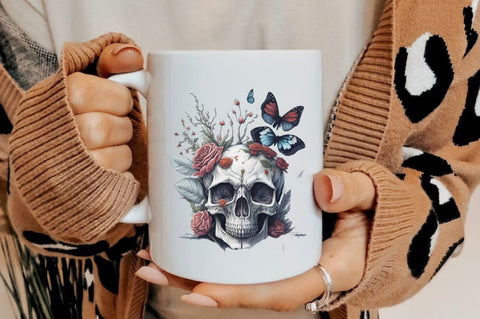 Skull Butterfly with Roses Sublimation Vol-1 Sublimation Jagonath Roy 