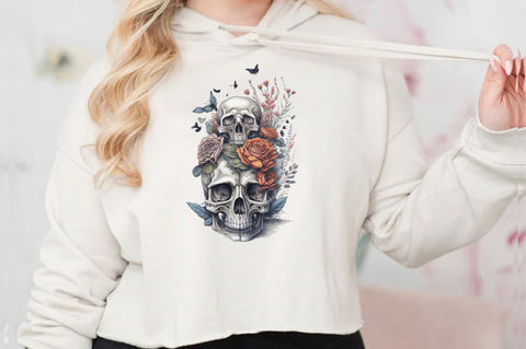 Skull Butterfly with Roses Sublimation Vol-10 Sublimation Jagonath Roy 