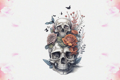 Skull Butterfly with Roses Sublimation Vol-10 Sublimation Jagonath Roy 