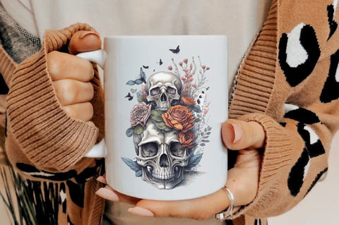 Skull Butterfly with Roses Sublimation Vol-10 Sublimation Jagonath Roy 