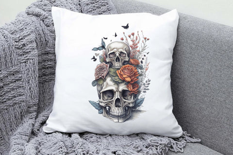 Skull Butterfly with Roses Sublimation Vol-10 Sublimation Jagonath Roy 