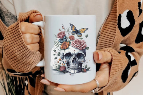 Skull Butterfly with Roses Sublimation Vol-11 Sublimation Jagonath Roy 