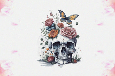 Skull Butterfly with Roses Sublimation Vol-11 Sublimation Jagonath Roy 
