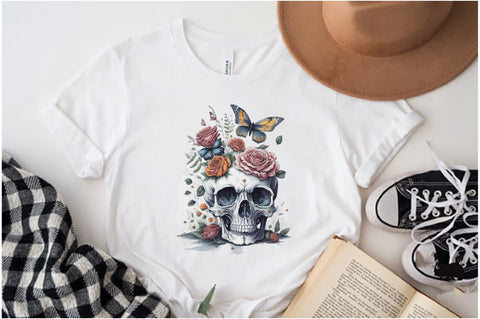 Skull Butterfly with Roses Sublimation Vol-11 Sublimation Jagonath Roy 