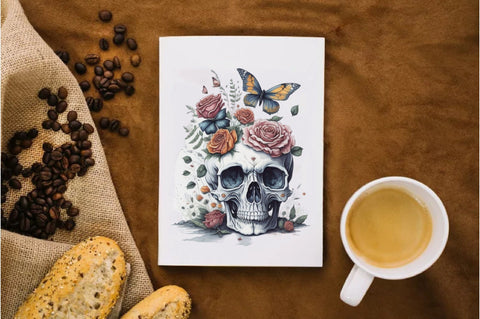 Skull Butterfly with Roses Sublimation Vol-11 Sublimation Jagonath Roy 