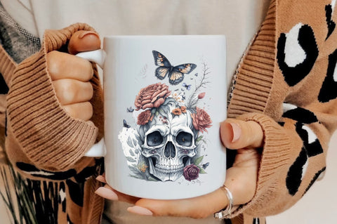 Skull Butterfly with Roses Sublimation Vol-12 Sublimation Jagonath Roy 