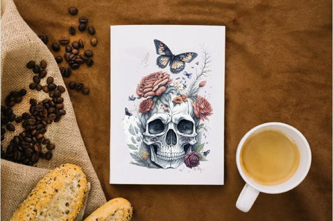 Skull Butterfly with Roses Sublimation Vol-12 Sublimation Jagonath Roy 