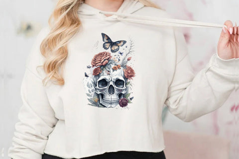 Skull Butterfly with Roses Sublimation Vol-12 Sublimation Jagonath Roy 