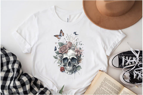 Skull Butterfly with Roses Sublimation Vol-14 Sublimation Jagonath Roy 