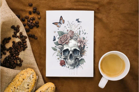 Skull Butterfly with Roses Sublimation Vol-14 Sublimation Jagonath Roy 