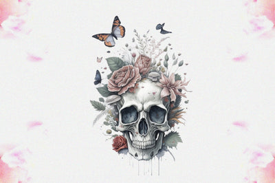 Skull Butterfly with Roses Sublimation Vol-14 Sublimation Jagonath Roy 