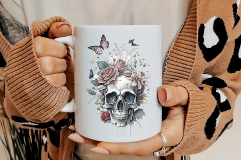 Skull Butterfly with Roses Sublimation Vol-14 Sublimation Jagonath Roy 