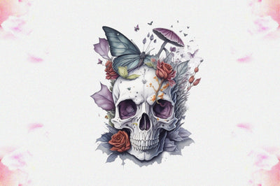 Skull Butterfly with Roses Sublimation Vol-16 Sublimation Jagonath Roy 