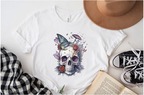 Skull Butterfly with Roses Sublimation Vol-16 Sublimation Jagonath Roy 