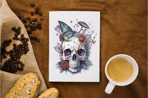 Skull Butterfly with Roses Sublimation Vol-16 Sublimation Jagonath Roy 