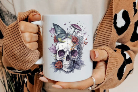 Skull Butterfly with Roses Sublimation Vol-16 Sublimation Jagonath Roy 