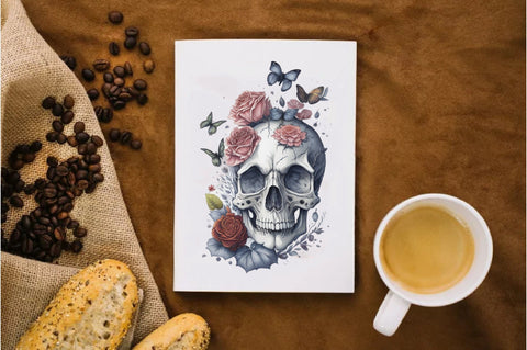 Skull Butterfly with Roses Sublimation Vol-17 Sublimation Jagonath Roy 