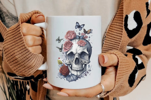 Skull Butterfly with Roses Sublimation Vol-17 Sublimation Jagonath Roy 