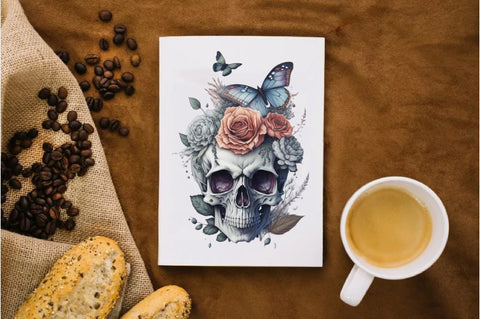 Skull Butterfly with Roses Sublimation Vol-18 Sublimation Jagonath Roy 